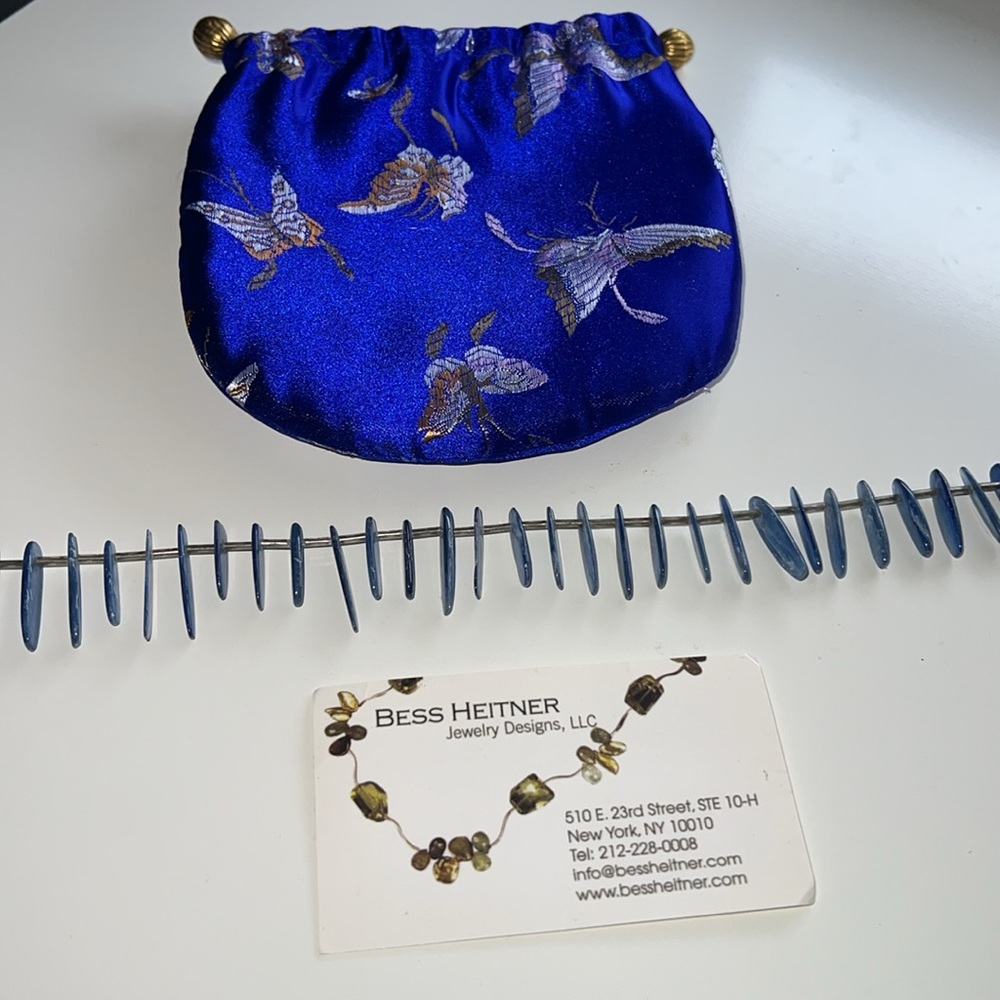 Bess Heitner design Kyanite stick necklace